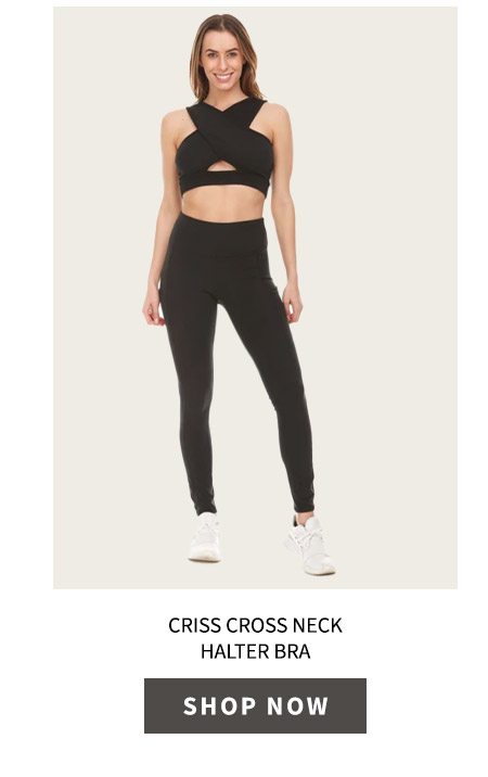 Criss Cross Neck Halter Bra 