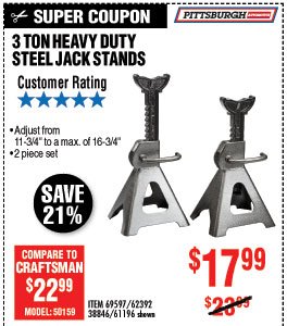 3 Ton Steel Jack Stands