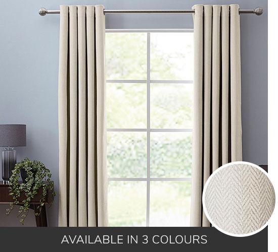 Cloudmont Chenille Thermal Coated Eyelet Curtains