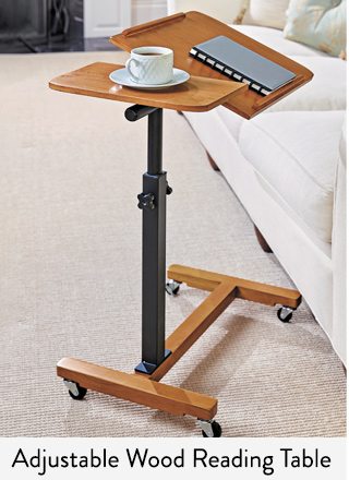 Adjustable Wood Reading Table