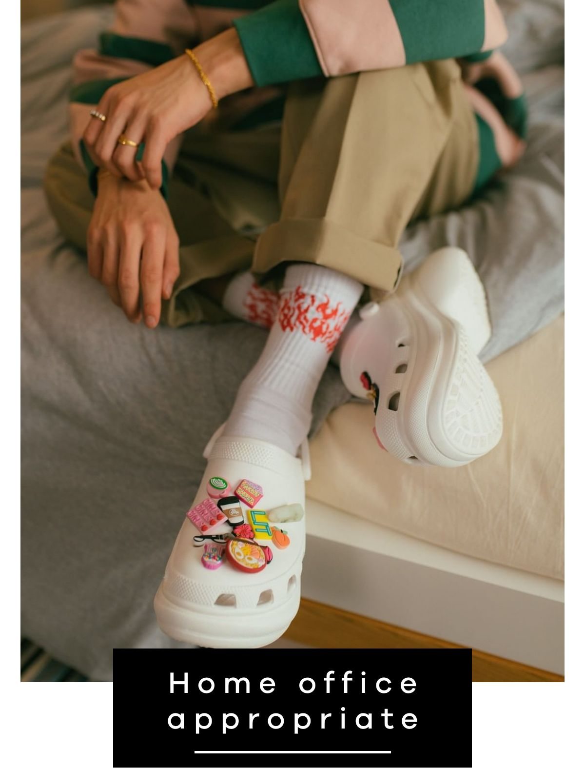 Home Office Appropriate Footwear White Crocs