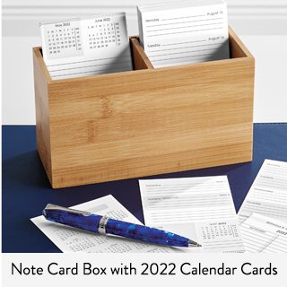 Nantucket Note Card Box with 2022 Calendar Cards