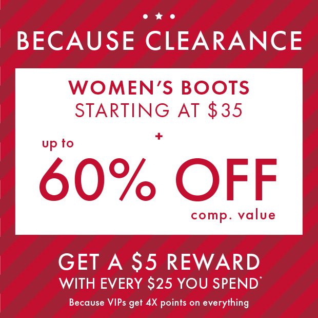 WOMEN'S BOOTS STARTING AT $35