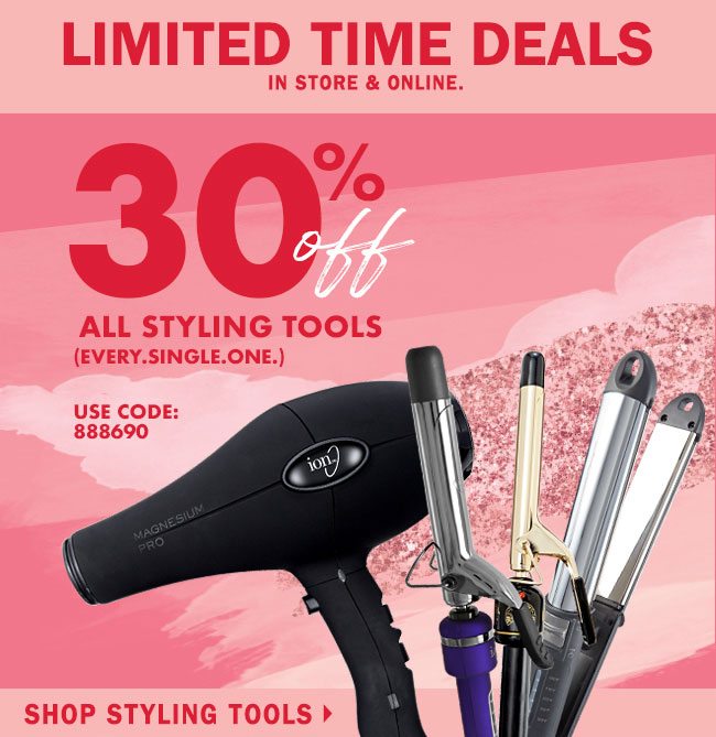 It S On 30 Off Styling Tools Buy 1 Get 1 Free Hair Color