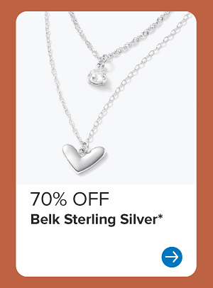 70% off Belk Sterling Silver.