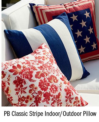 PB Classic Stripe Indoor/Outdoor Pillow