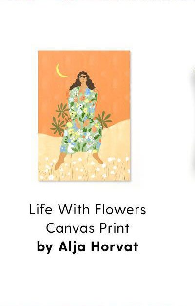 Life With Flowers Canvas Print by Alja Horvat