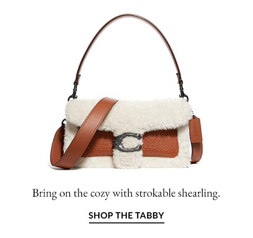 Bring on the cozy with strokable shearling. SHOP THE TABBY.