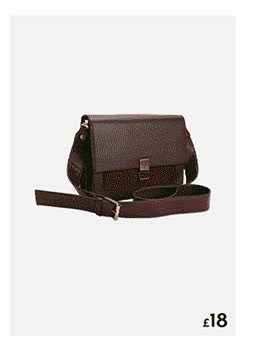 Womens Burgundy Boxy Cross Body Bag