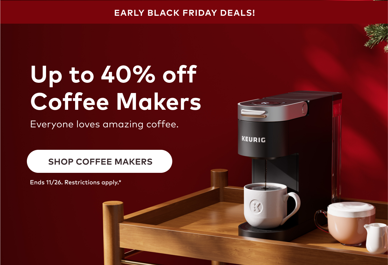 Up to 40% off coffee makers