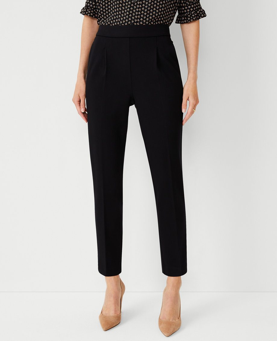 The High Waist Knit Easy Ankle Pant