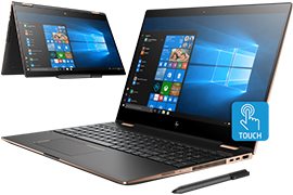 HP Spectre x360 15.6 4K 2-in1- Convertible Core i7-8705G Premium Touch Laptop w/ 16GB RAM, 256GB SSD, HP Pen & Radeon RX Vega M Graphics