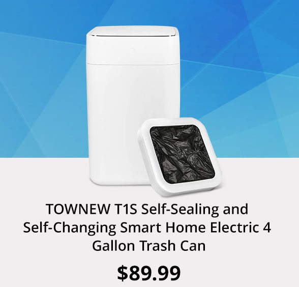 TOWNEW T1S Self-Sealing and Self-Changing Smart Home Electric 4 Gallon Trash Can