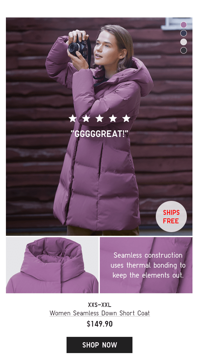 PDP2 - WOMEN SEAMLESS DOWN SHORT COAT