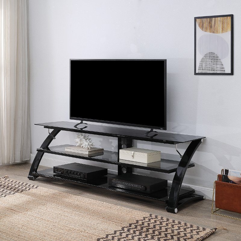 Modern Black 67 Inch TV Stand - Valaro