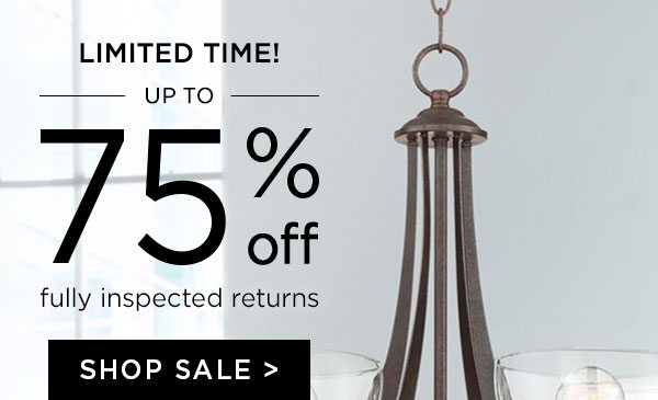 Limited Time! - Up To 75% Off - Fully Inspected Returns - Shop Sale - Ends 8/4