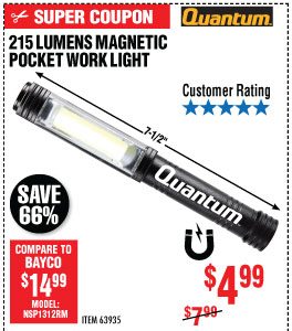 View 215 Lumen Magnetic Pocket Work Light