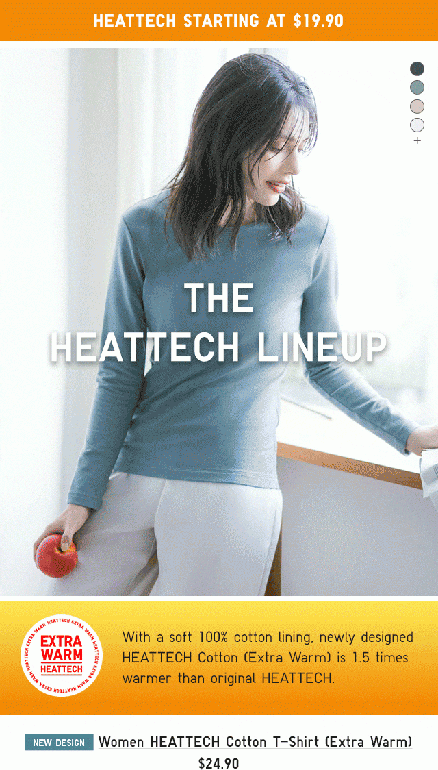 WOMEN HEATTECH COTTON T-SHIRT (EXTRA WARM) HERO