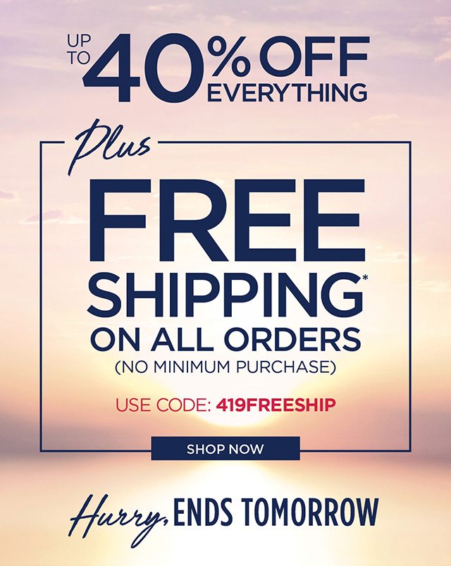 Free Shipping on all Orders