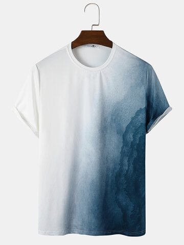 Tie Dye Ombre Print T-Shirts