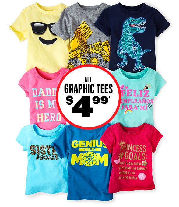 All Graphic Tees $4.99