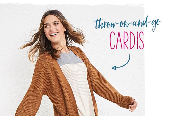 Throw-on-and-go cardis