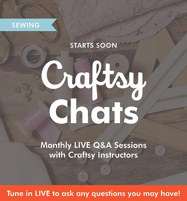 Craftsy Chats starts at 12:00 p.m. CT!