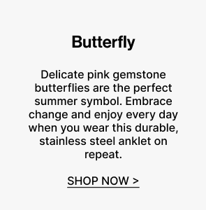 Butterfly and Flower Anklet | Shop Now