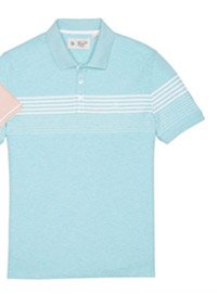 HEATHERED STRIPE POLO