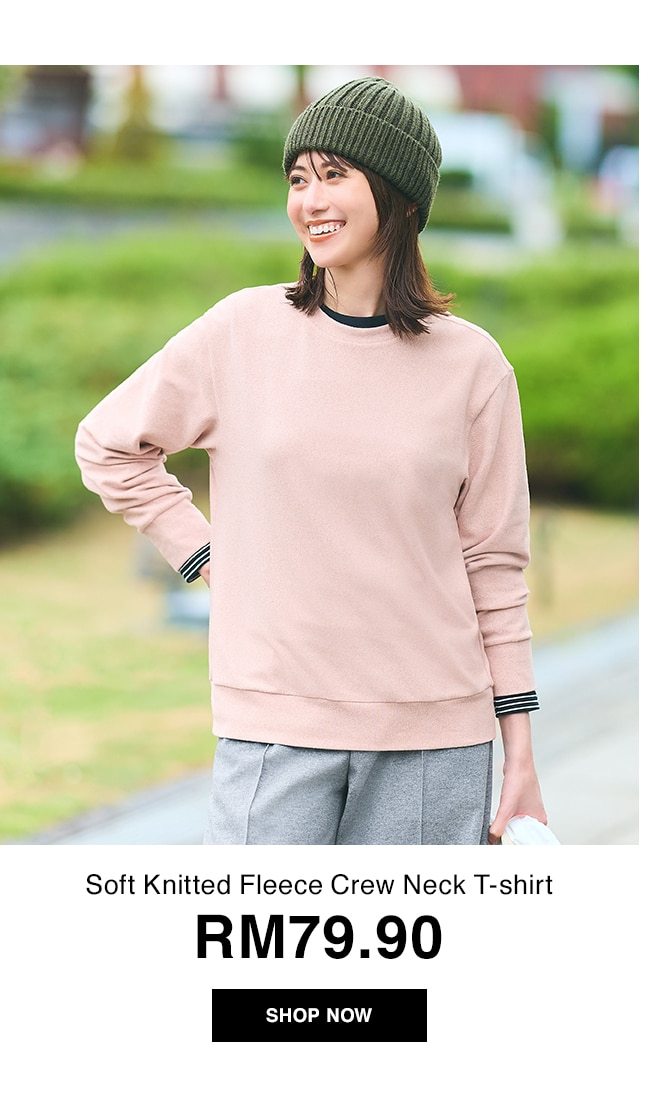 Soft Knitted Fleece Crew Neck T-shirt