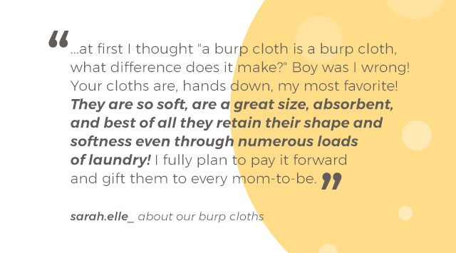 People love our burp cloths