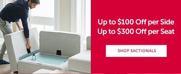Up to $100 Off Per Side + Up to $300 Off Per Seat | SHOP SACTIONALS >>