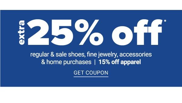 Extra 25% off Regular & Sale Shoes, Home & Accessories Purchases - Get Coupon