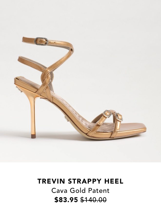 Trevin Strappy Heel (Cava Gold Patent) $83.95 