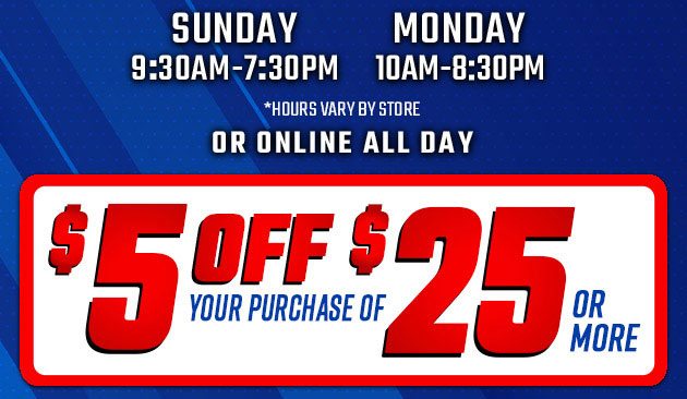 $5 off $25. Exclusions apply. Use code E241124