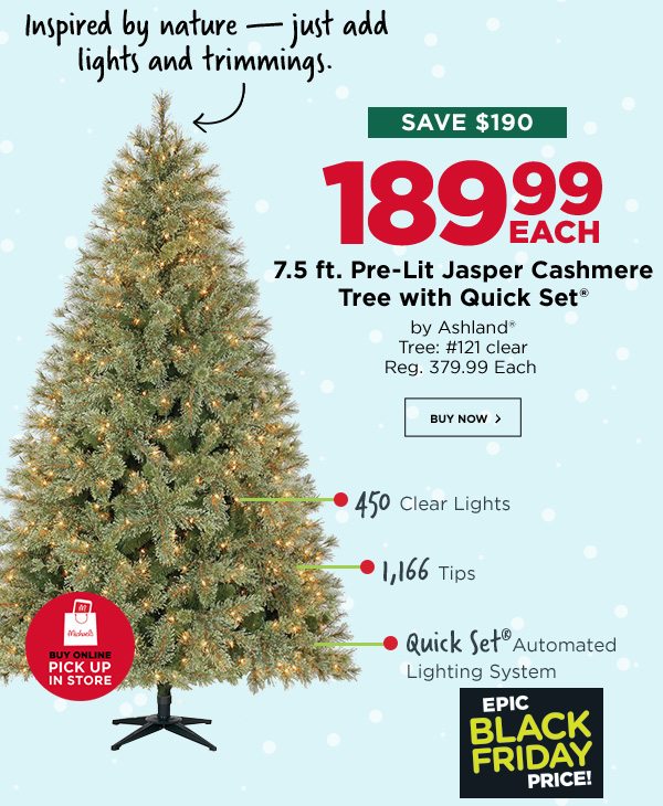 7.5 ft. Jasper Cashmere Pine Tree with Quick Set