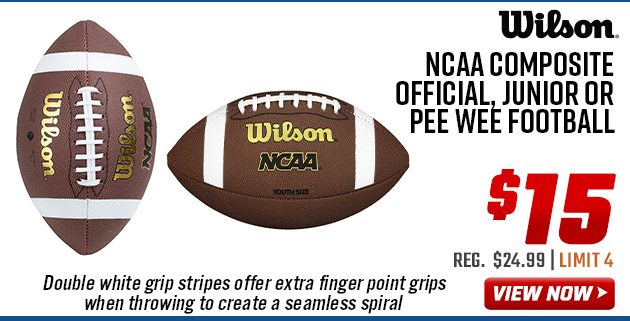 Wilson NCAA Composite Official, Junior or Pee Wee Football 