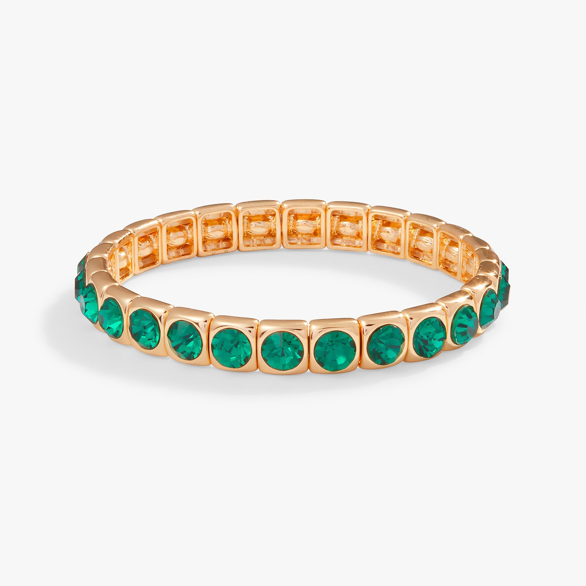 Crystal Stretch Bracelet, Emerald