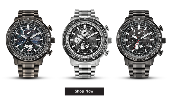 Showcase of three striking Citizen Sport Luxury watches. Click here to SHOP NOW