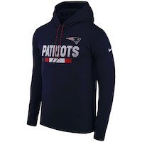 Men's New England Patriots Nike Navy Sideline Performance Pullover Hoodie