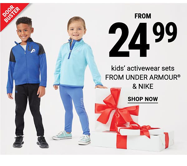 Doorbuster! From 24.99 Kids' Activewear Sets from Under Armour & Nike - Shop Now