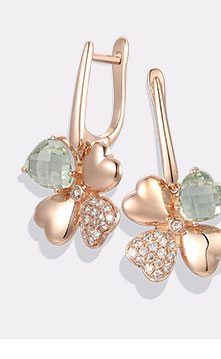 Le Vian Creme Brulee Quartz Flower Earrings