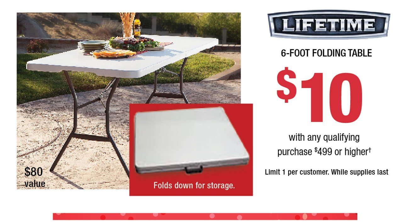 Lifetime-folding-table