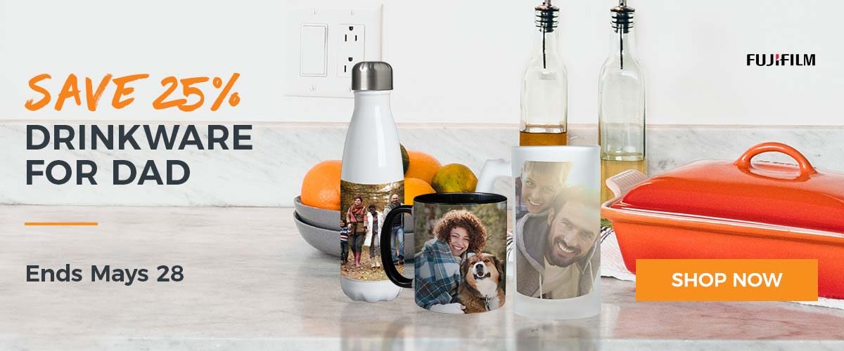 Save 25% off drinkware for dad - ends May 28