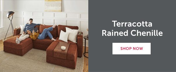 Terracotta Rained Chenille | SHOP NOW >>
