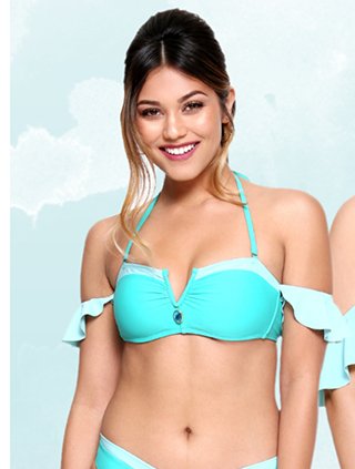 Jasmine Off the Shoulder Swim Top