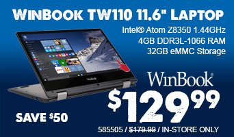 WinBook TW110 11.6 inch Laptop