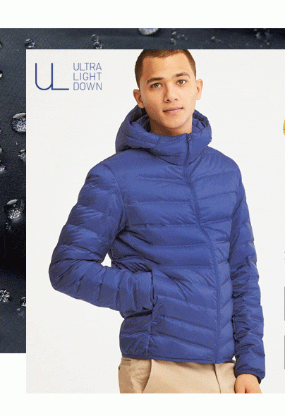 01. ULTRA LIGHT DOWN OUTERWEAR STARTING AT $39.90