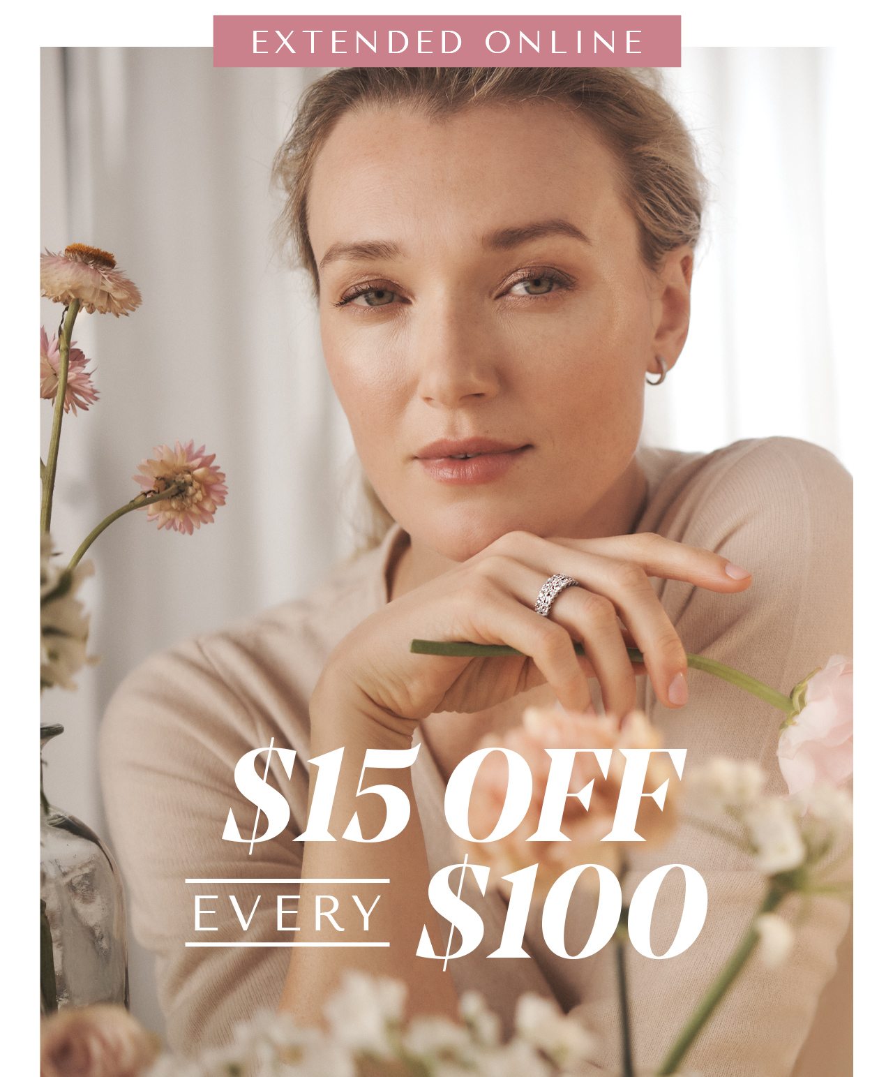 Extended Online! $15 Off Every $100 with code: HEYMAMA