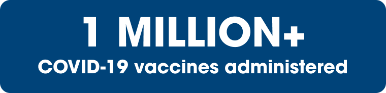1 Million+ Vaccines Administered